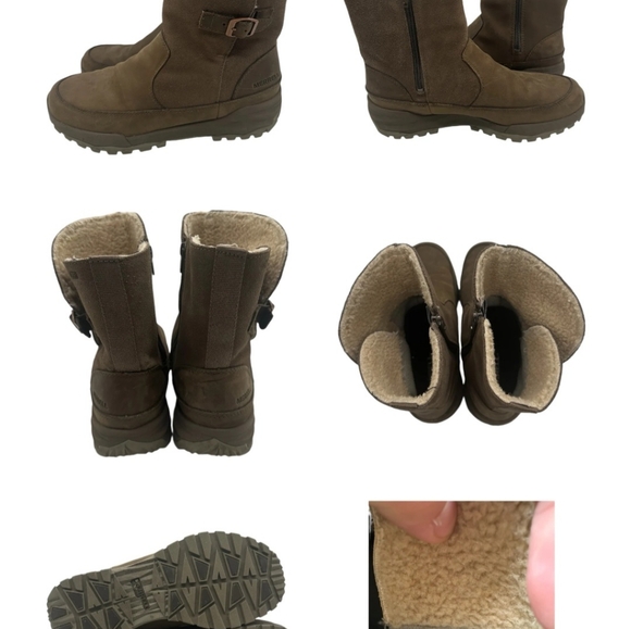 Merrell BootsWomen\'s  Brown BucklePolar Waterproof. Sized 8.5, but feets 9